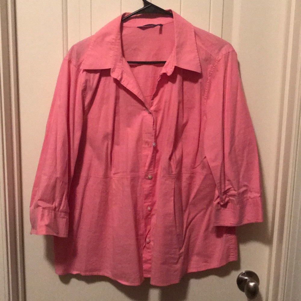 Pink maternity blouse